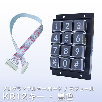 プログラマブルキーボード KB12キー・黒色